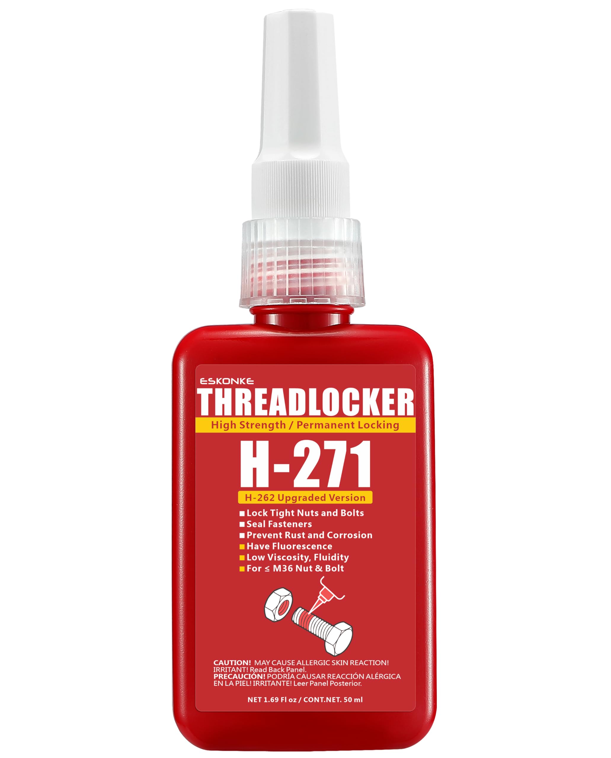 Amazon.com: ESKONKE Red Thread Locker 271 Nuts & Bolts Locker High
